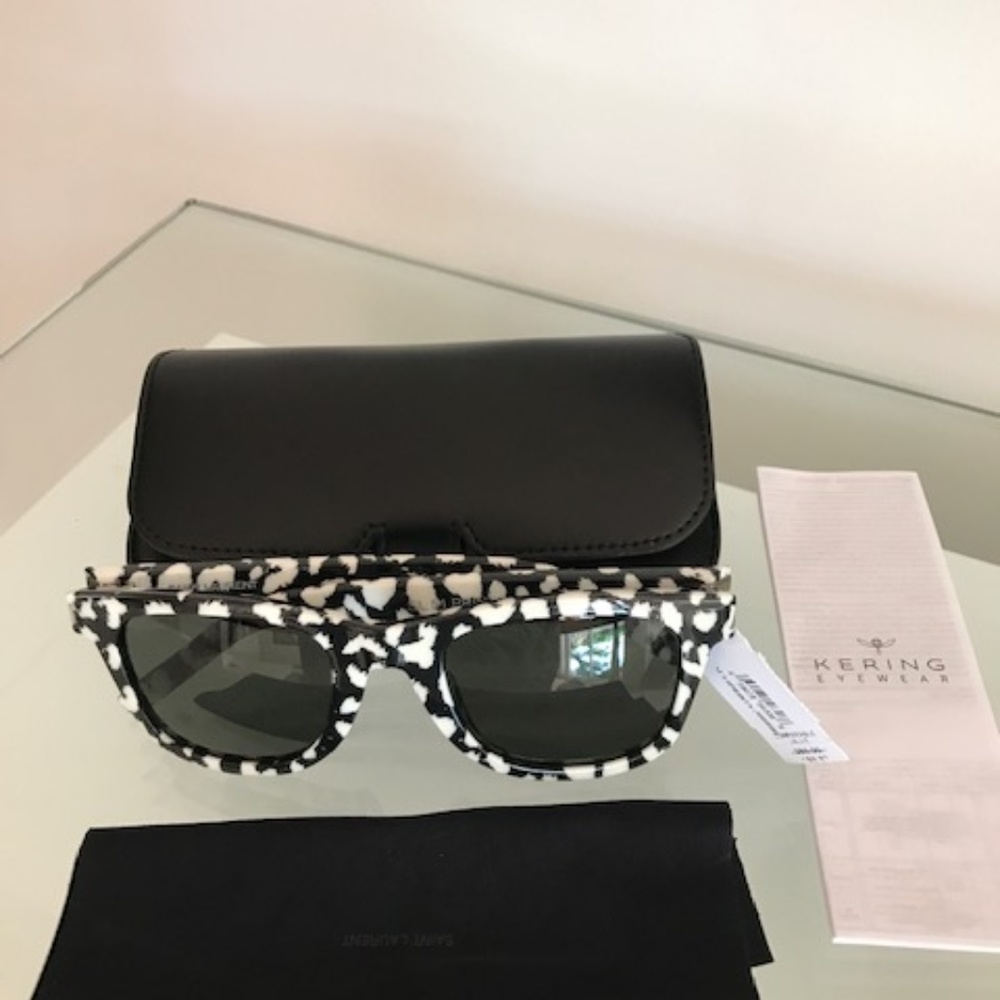 SAINT LAURENT Black & White SL51PRINTS Sunglasses - Picture 4 of 8